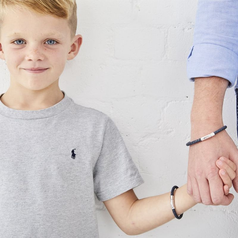 Andre Boys Blue Leather Bracelet