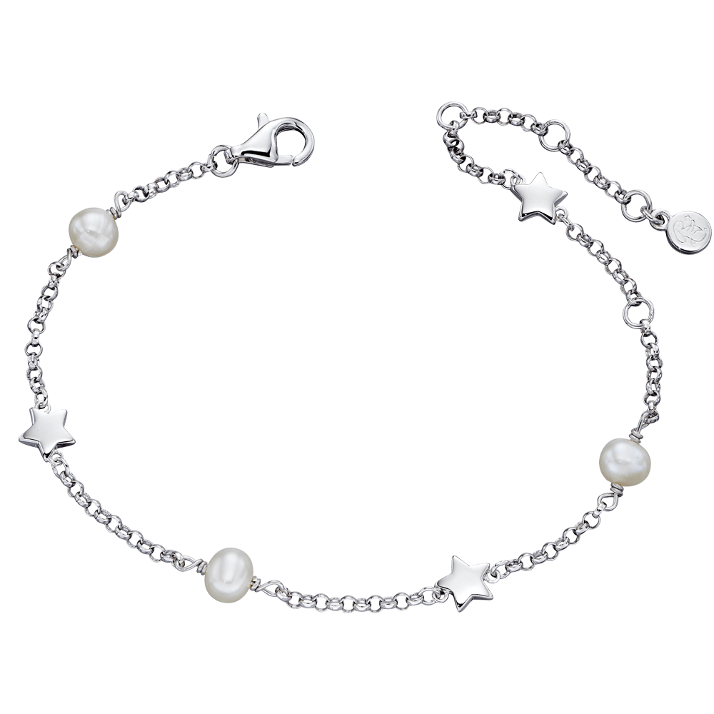 Anja - Silver Pearl Bracelet