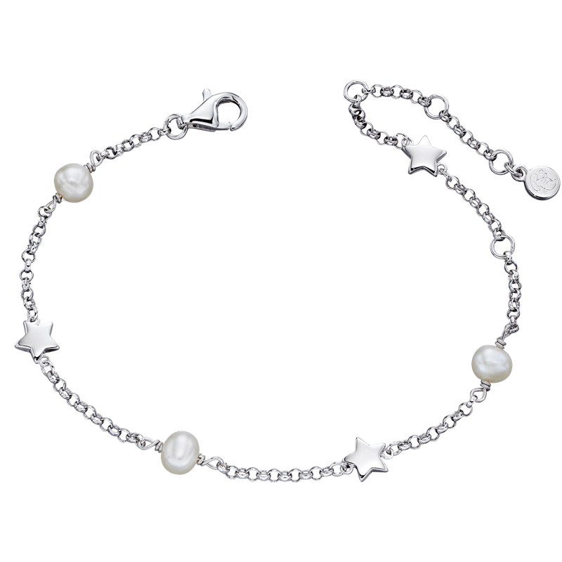 Anja - Silver Pearl Bracelet