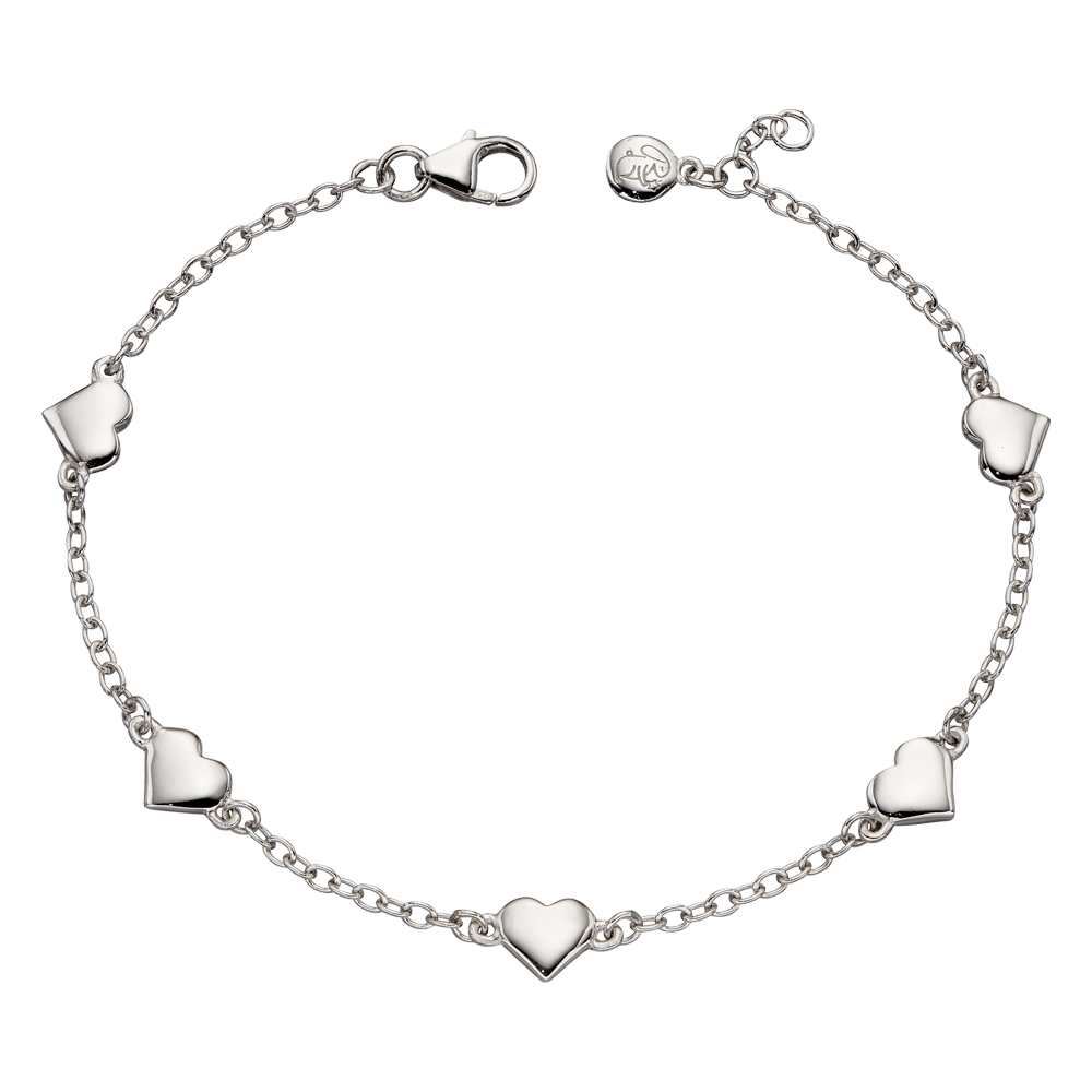 Beatrice – “Lots of love” Sterling Silver Heart Bracelet