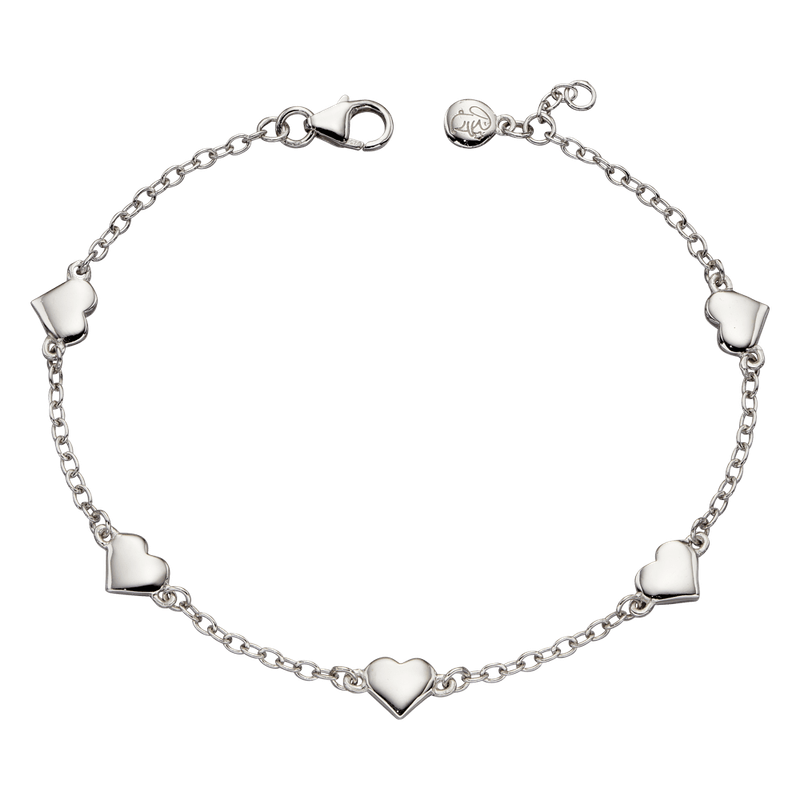 Beatrice – “Lots of love” Sterling Silver Heart Bracelet