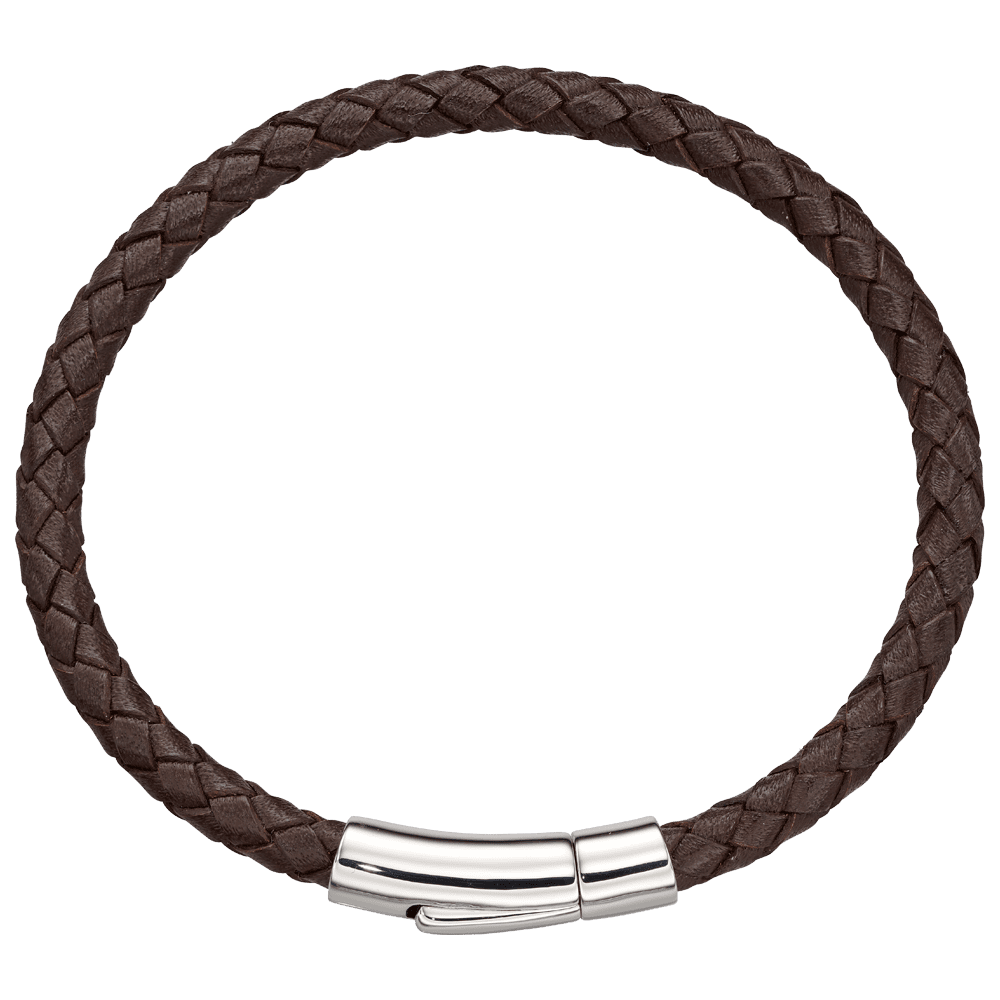 Dan- Mens Brown Leather Bracelet
