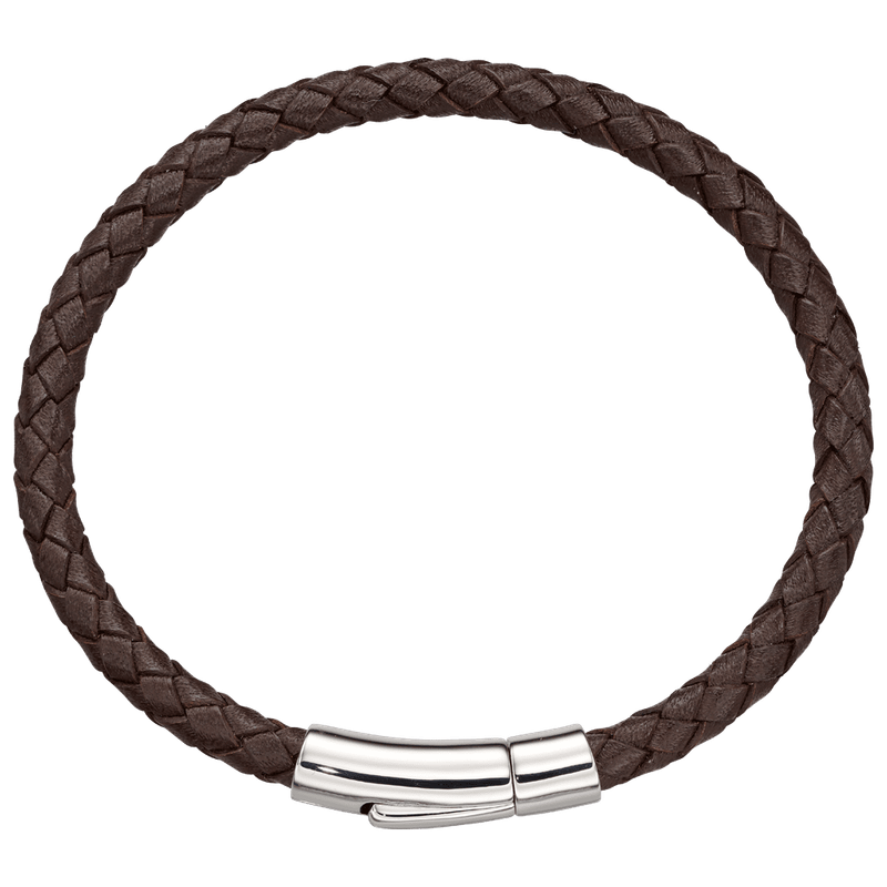 Dan- Mens Brown Leather Bracelet Dan- Mens Brown Leather Bracelet