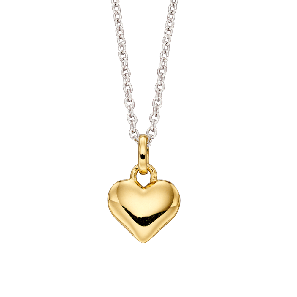 Ella – Little Silver Gold Plaated Heart Necklace