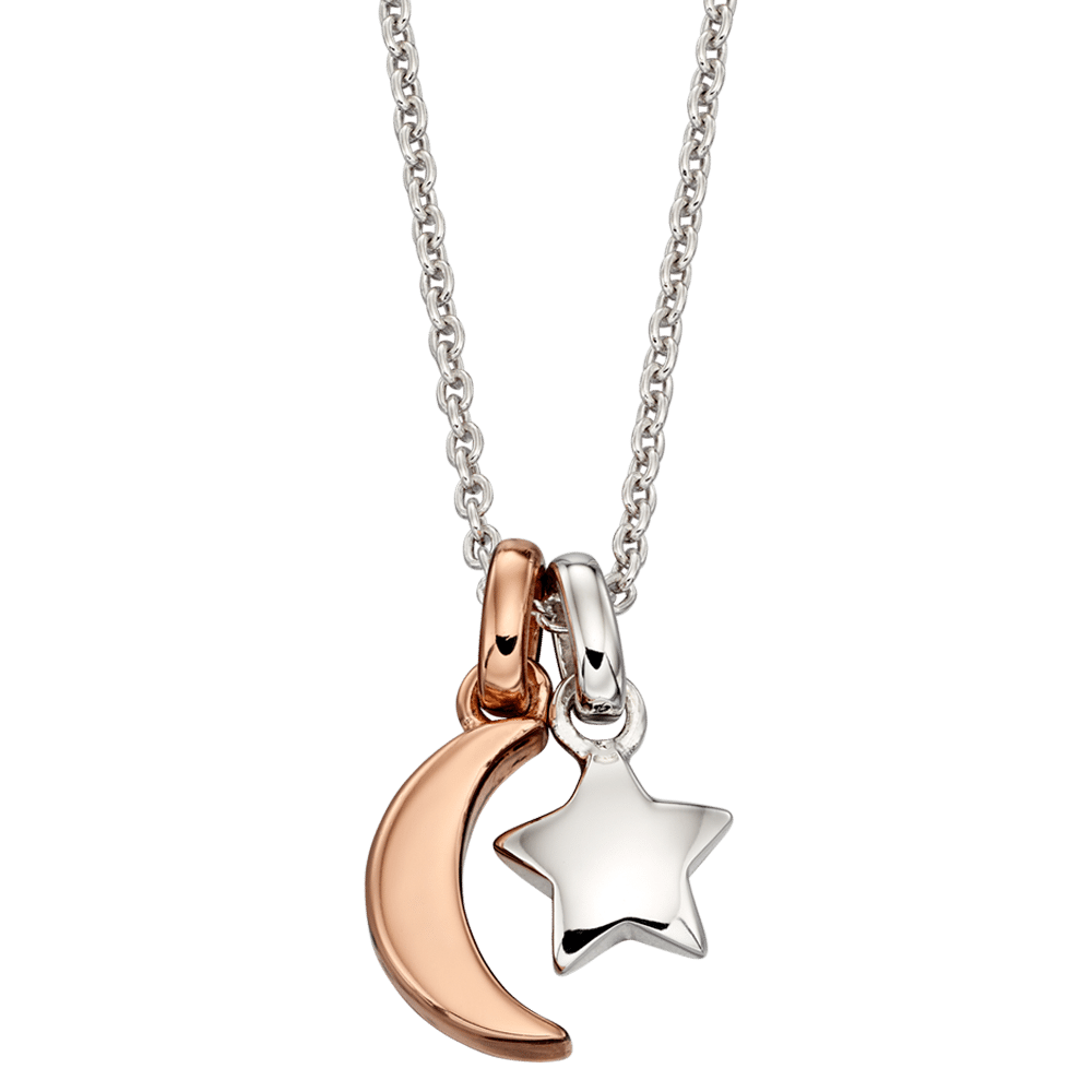 Collette Silver Star &amp; Moon Necklace