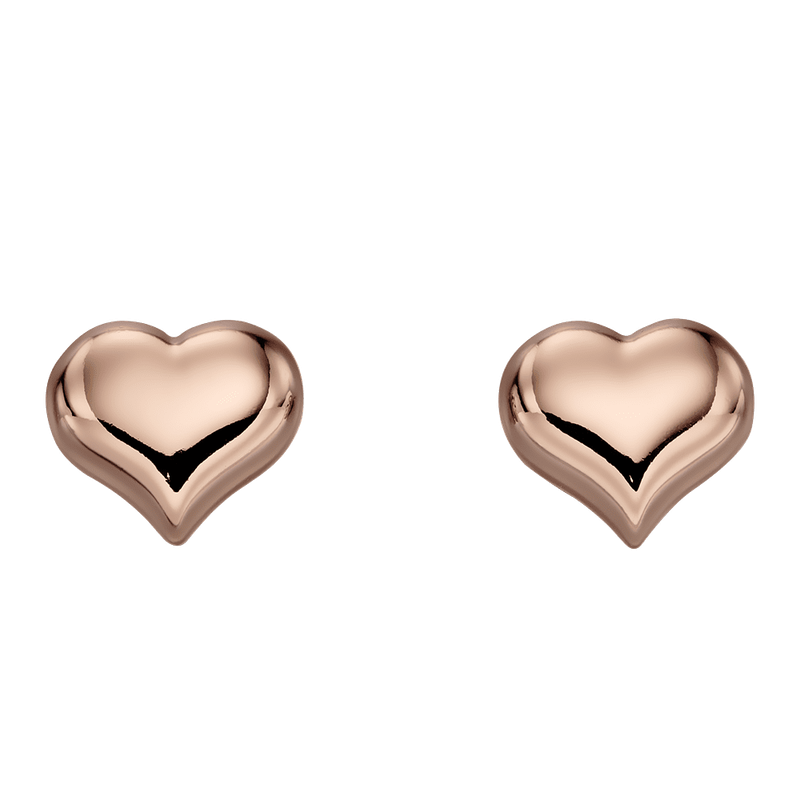 Emily – Silver Rose Gold Plated Heart Earrings Emily – Silver Rose Gold Plated Heart Earrings