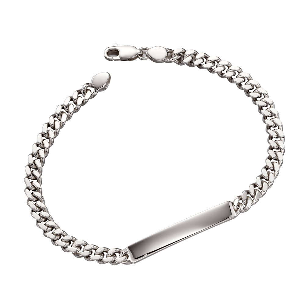 George – Silver Boys Longer ID bracelet