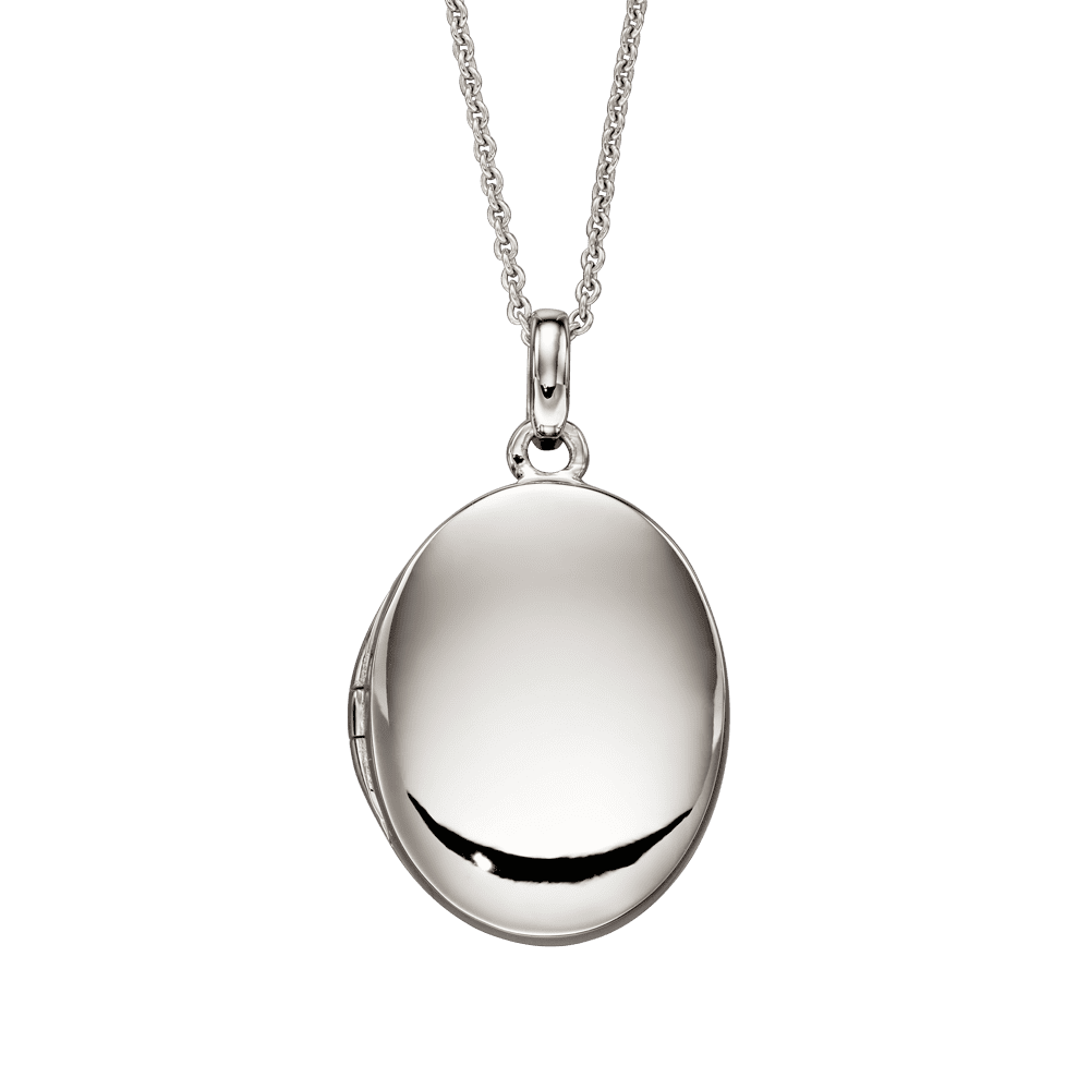 Fiadh – Personalised Large Sterling Silver Oval Locket