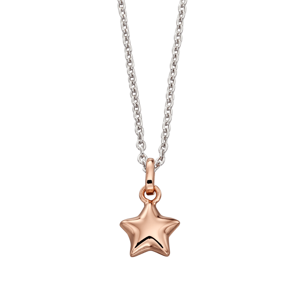 Harper- Silver Rose Gold Plated Star Necklace