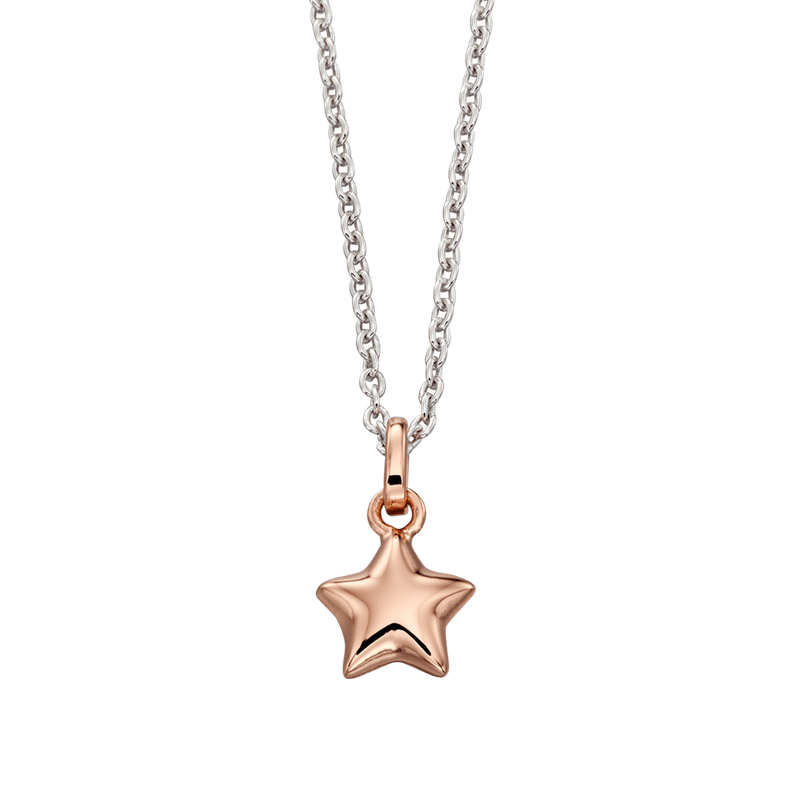 Harper- Silver Rose Gold Plated Star Necklace