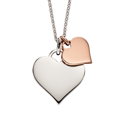Isabella - Silver Double Heart Necklace Isabella - Silver Double Heart Necklace