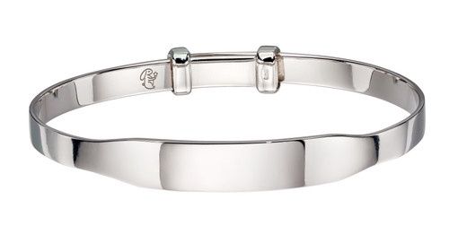 Willow - Silver ID Style Baby Bangle