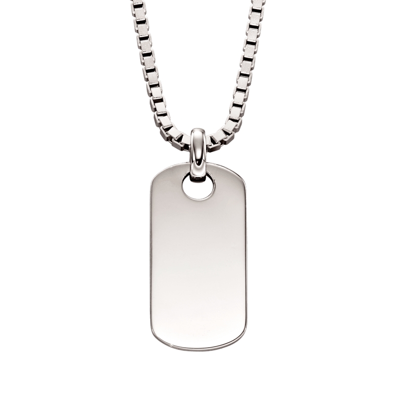 Otis – Silver Mens Tag Necklace Otis – Silver Mens Tag Necklace