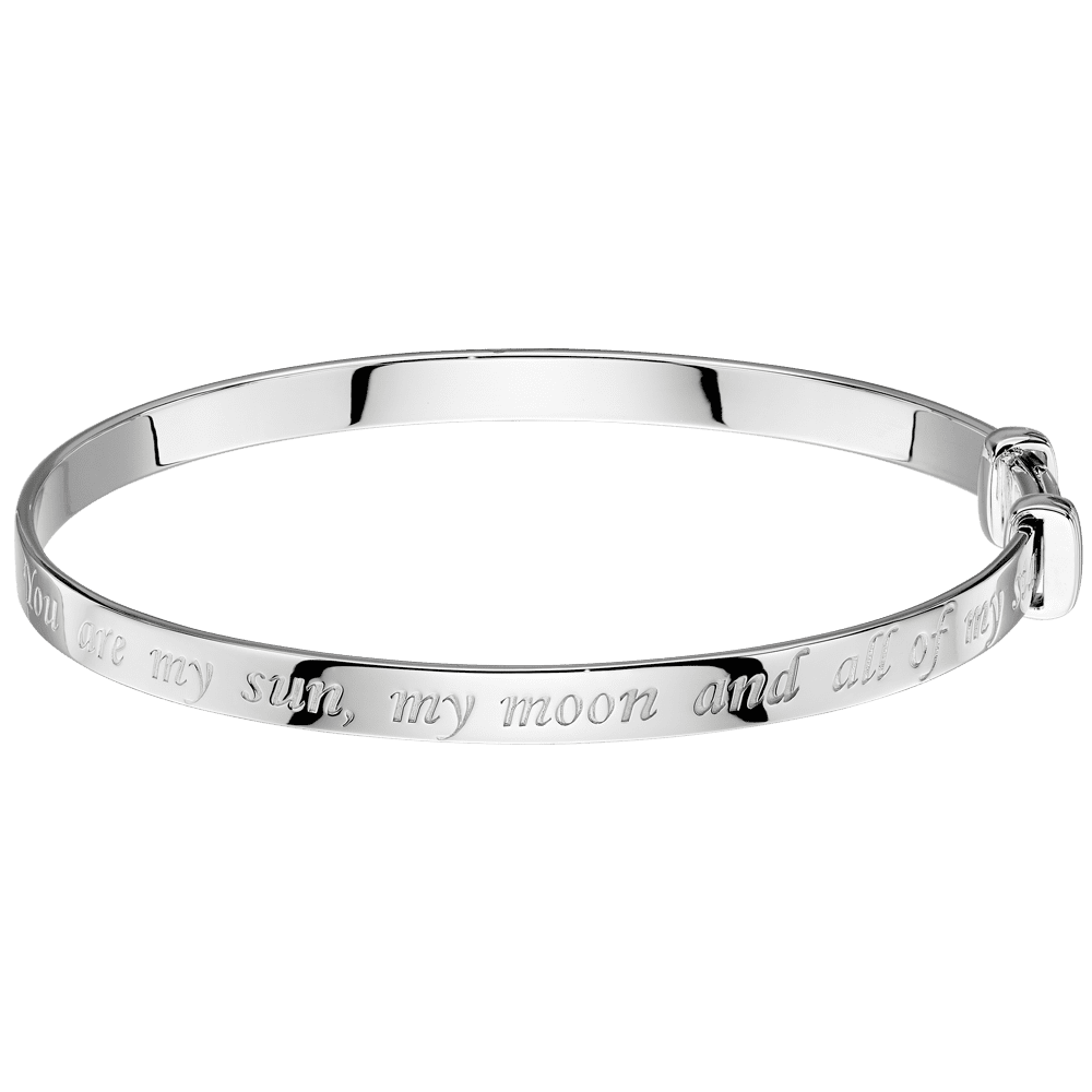 Sterren – Silver Sun and Moon Adult  Bangle