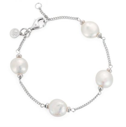 Sterling Silver White Luxe Pearl Bracelet