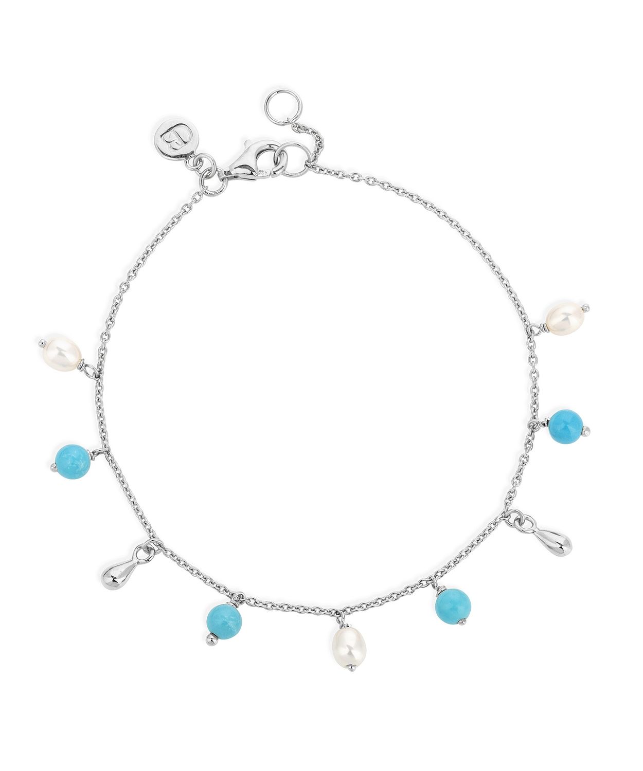 Sterling Silver Turquoise Fringe Bracelet