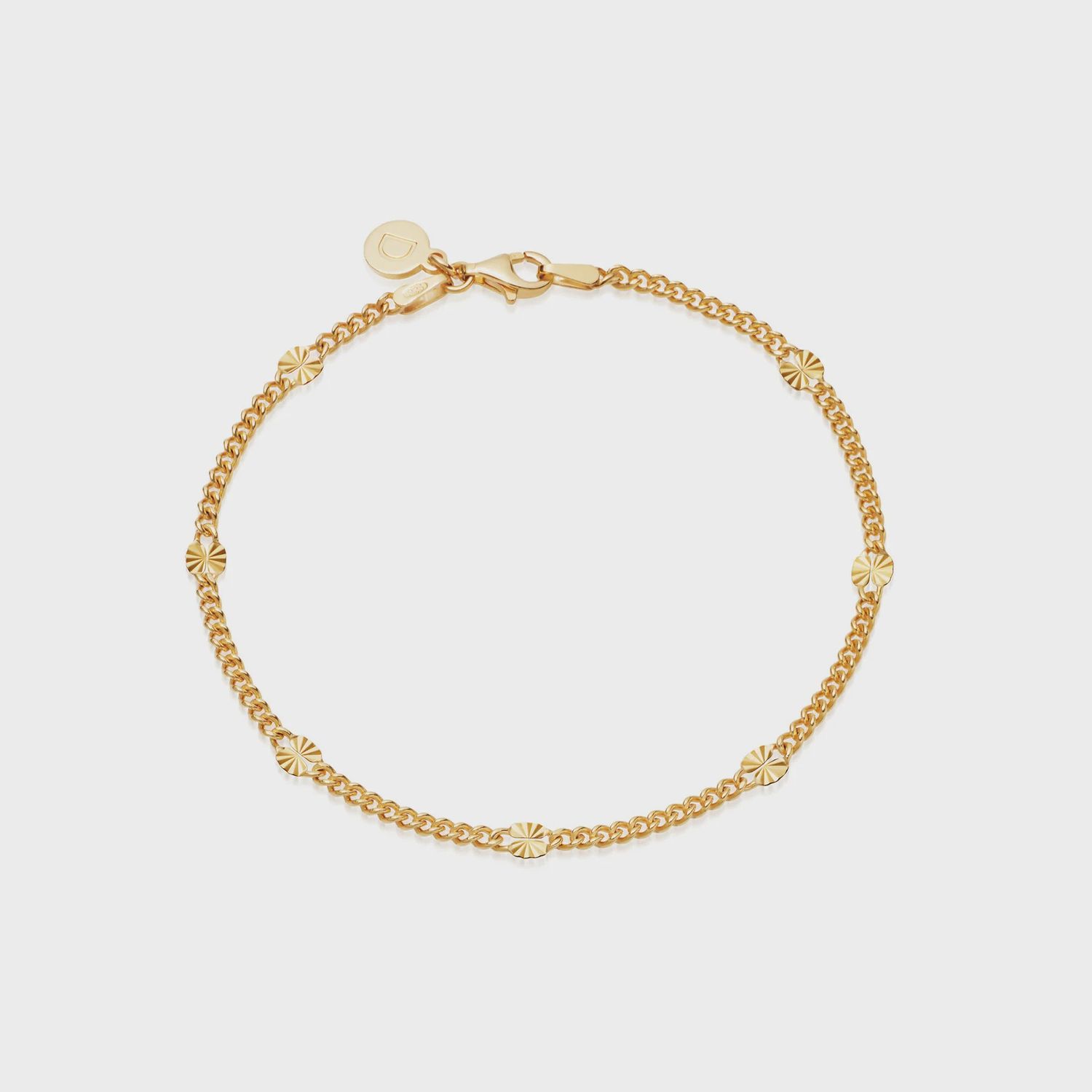 Silver Gold Plated Estée Lalonde Sunburst Chain Bracelet