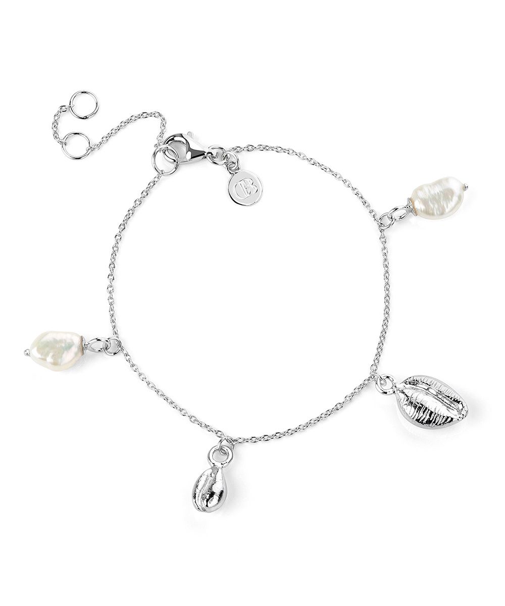 Sterling Silver Dreamcatcher Cowrie Shell Bracelet