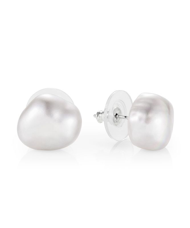 Sterling Silver Couture Pearl Stud Earrings