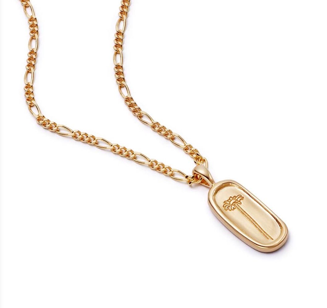 Silver Gold Plated Flower Pendant Necklace