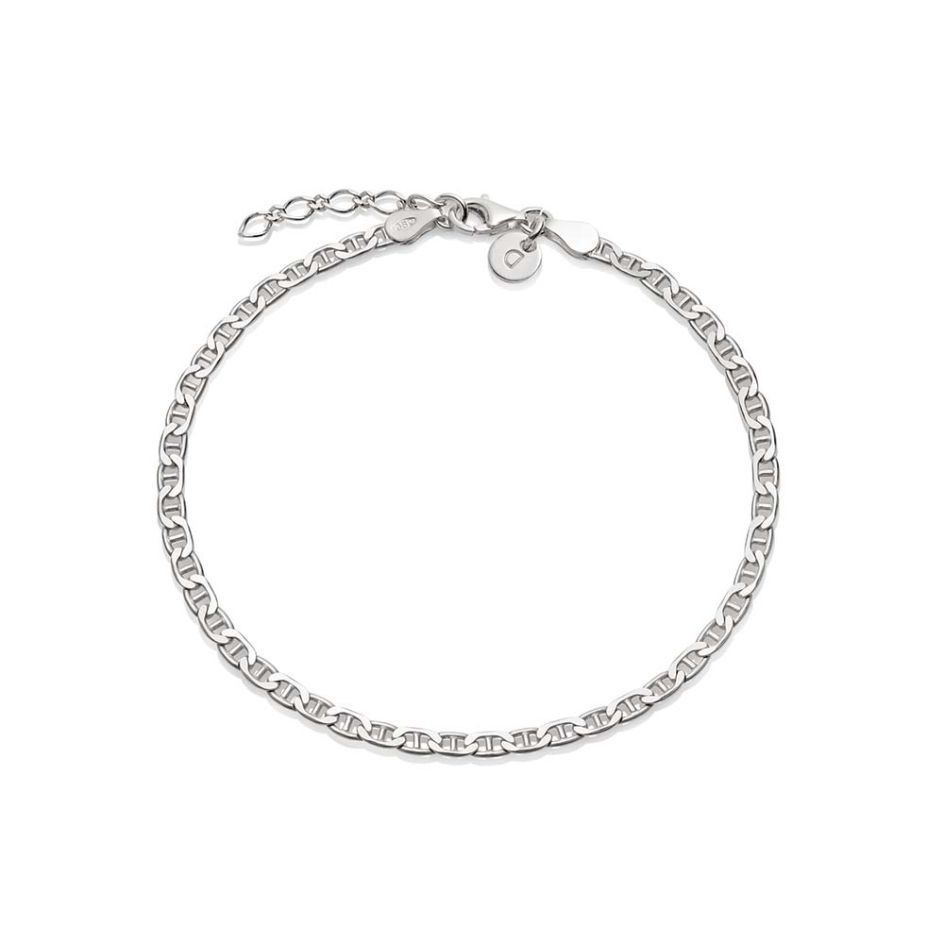 Sterling Silver Infinity Flat Chain Bracelet