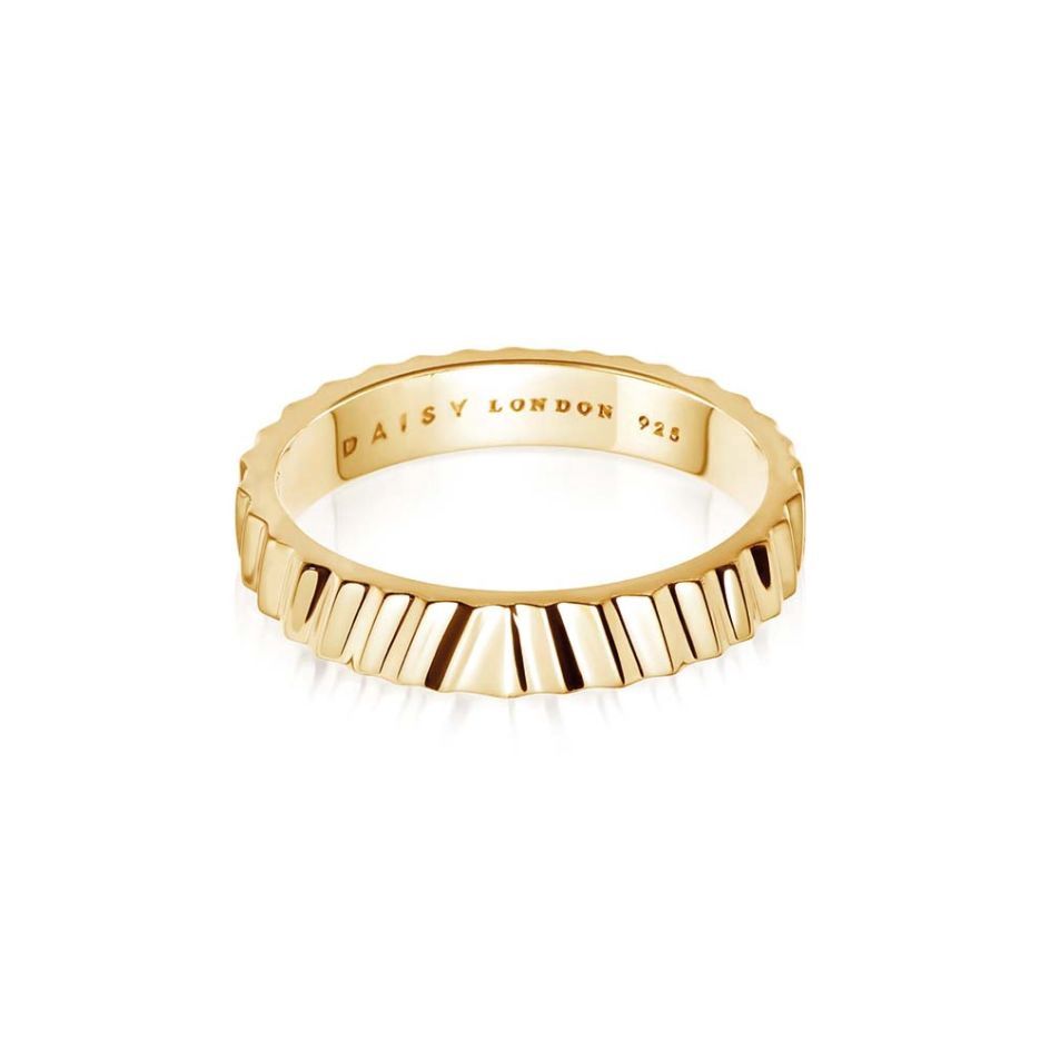 Silver Gold Plated Estée Lalonde Chunky Stacking Ring