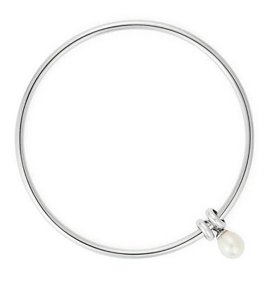 Silver Gold Plated Essential Pearl Bangle