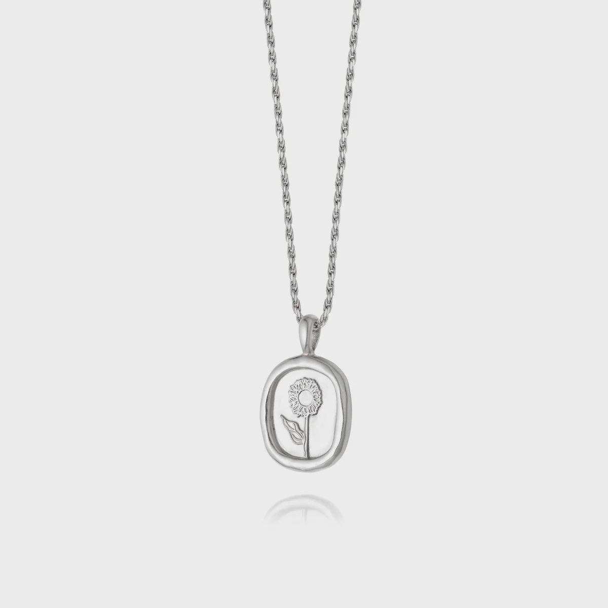 Sterling Silver Sunflower Necklace