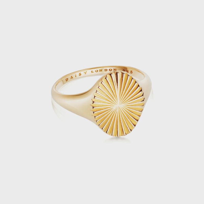Silver Gold Plated Estée Lalonde Signet Ring Silver Gold Plated Estée Lalonde Signet Ring