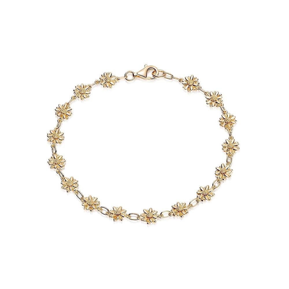 Silver Gold Plated Daisy Chain Bracelet