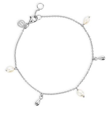 Sterling Silver Lagertha Drop Bracelet, Colour: Silver