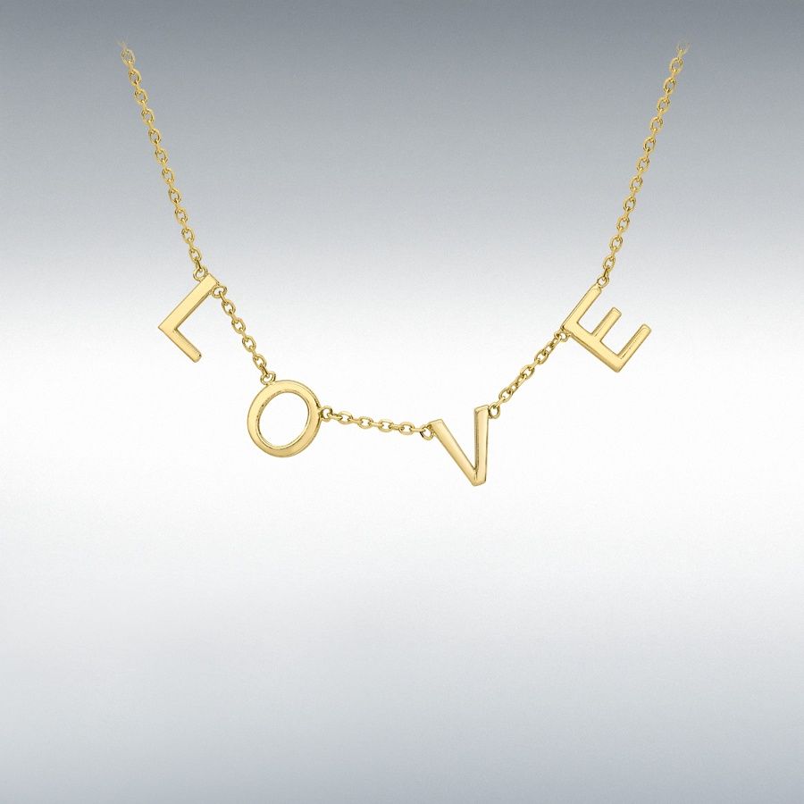 9ct Yellow Gold LOVE Necklace