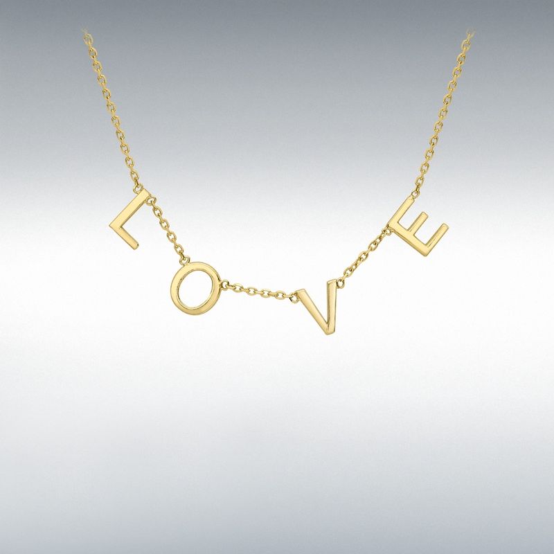 9ct Yellow Gold LOVE Necklace