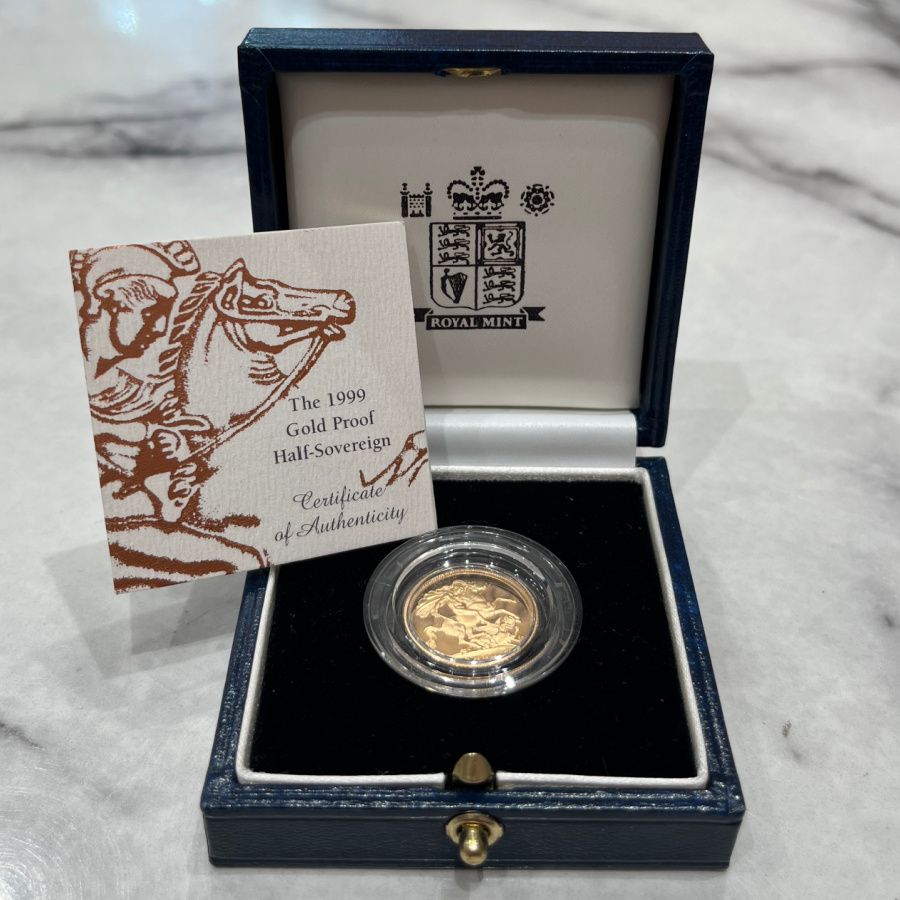 1999 Proof Gold Half Sovereign Boxed