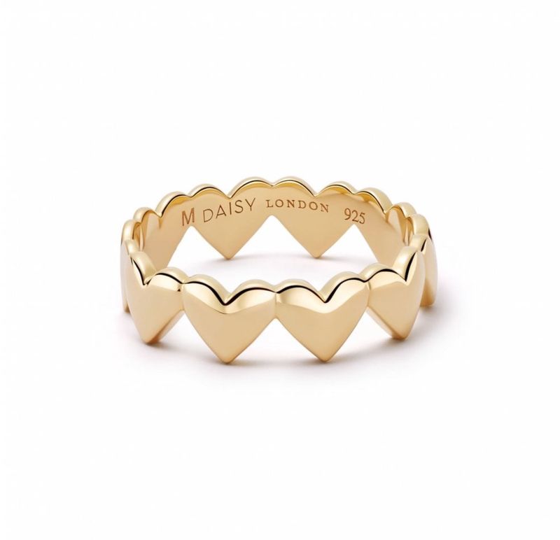 Heart Crown Band Ring