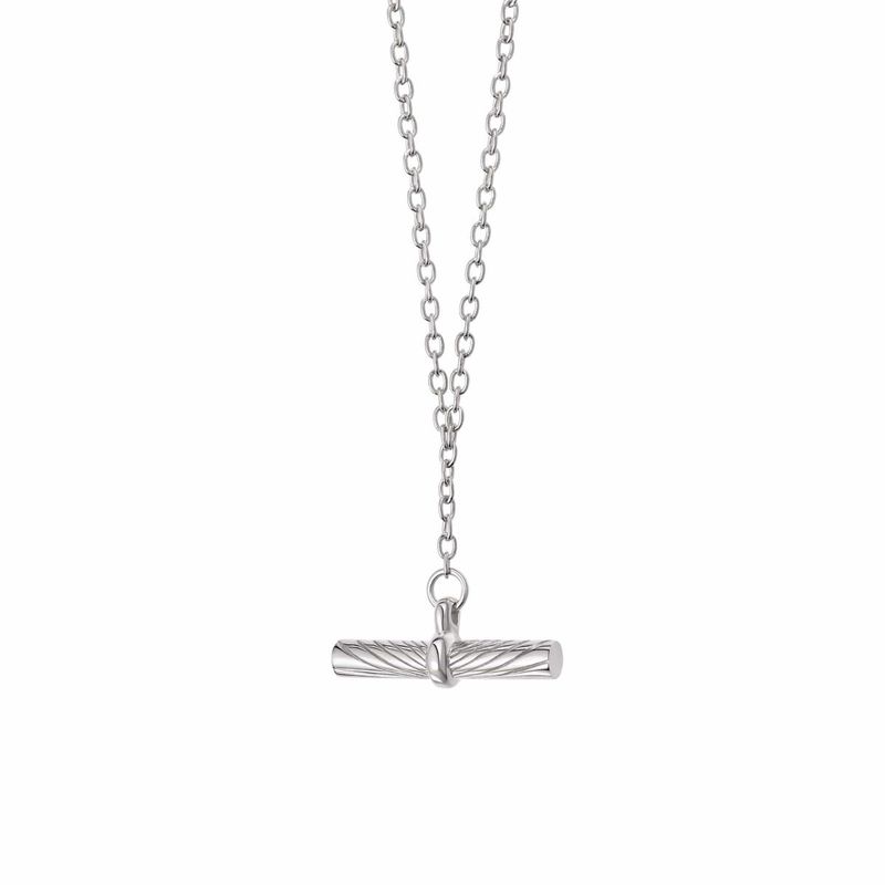 Sterling Silver Estée Lalonde T Bar Necklace