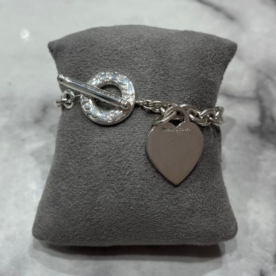 Pre-Owned Tiffany &amp; Co Return To Tiffany Silver Heart Bracelet