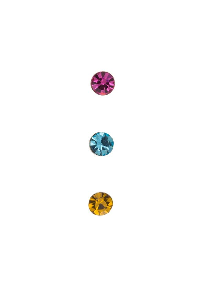 Trio Assorted Crystal Nose Studs