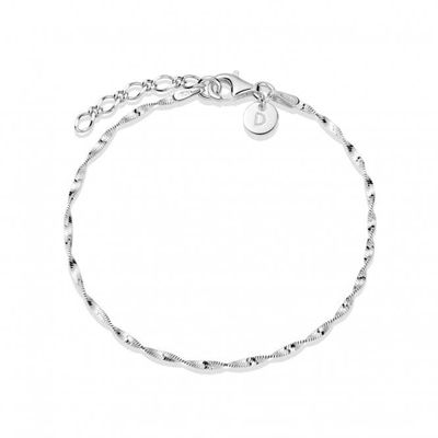Sterling Silver Helix Twisted Chain Bracelet