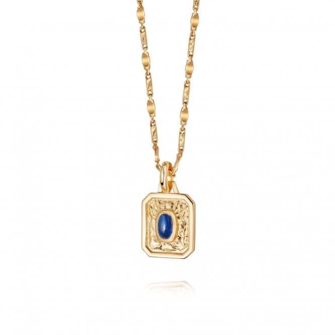 Silver Gold Plated September Sapphire Birthstone Necklace