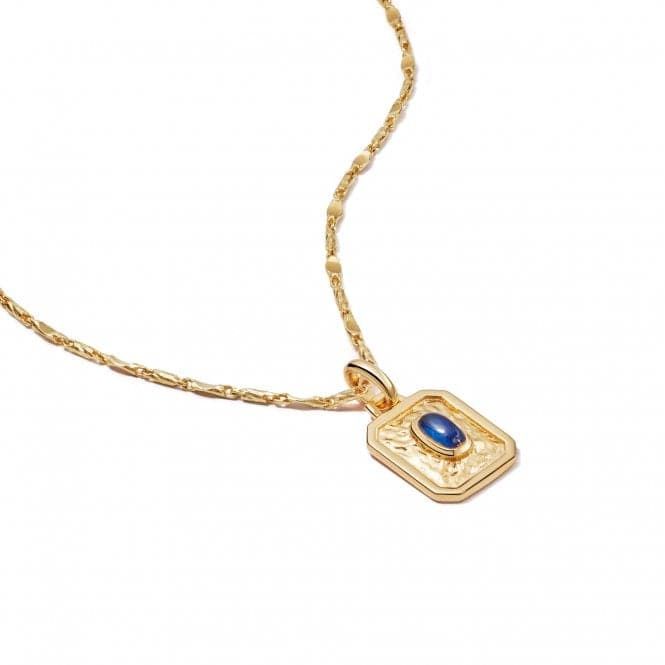 Silver Gold Plated September Sapphire Birthstone Necklace