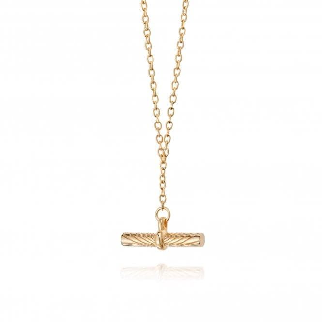 Silver Gold Plated Estée Lalonde T Bar Necklace