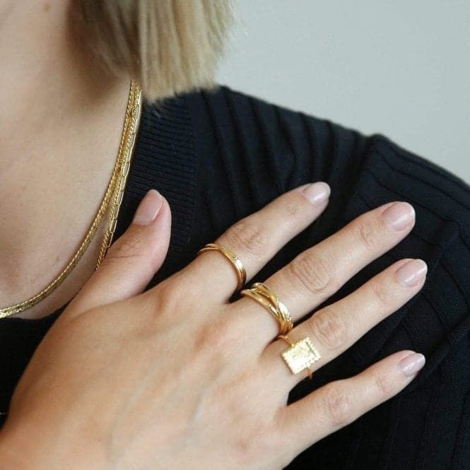 Silver Gold Plated Estée Lalonde Trinity Ring