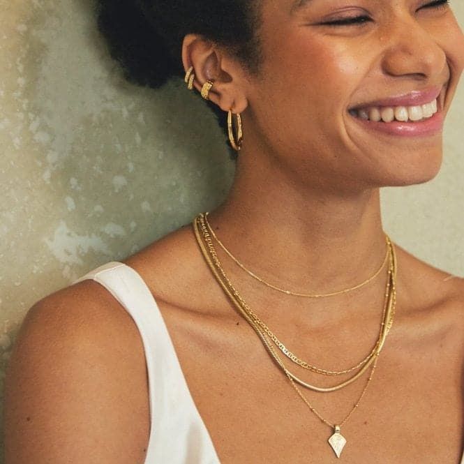 Silver Gold Plated Infinity Flat Chain Necklace