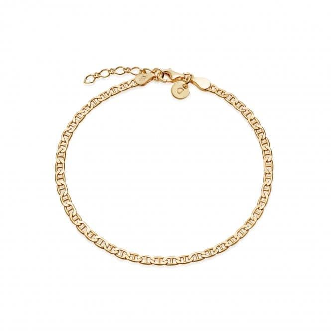 Silver Gold Plated Infinity Flat Chain Bracelet