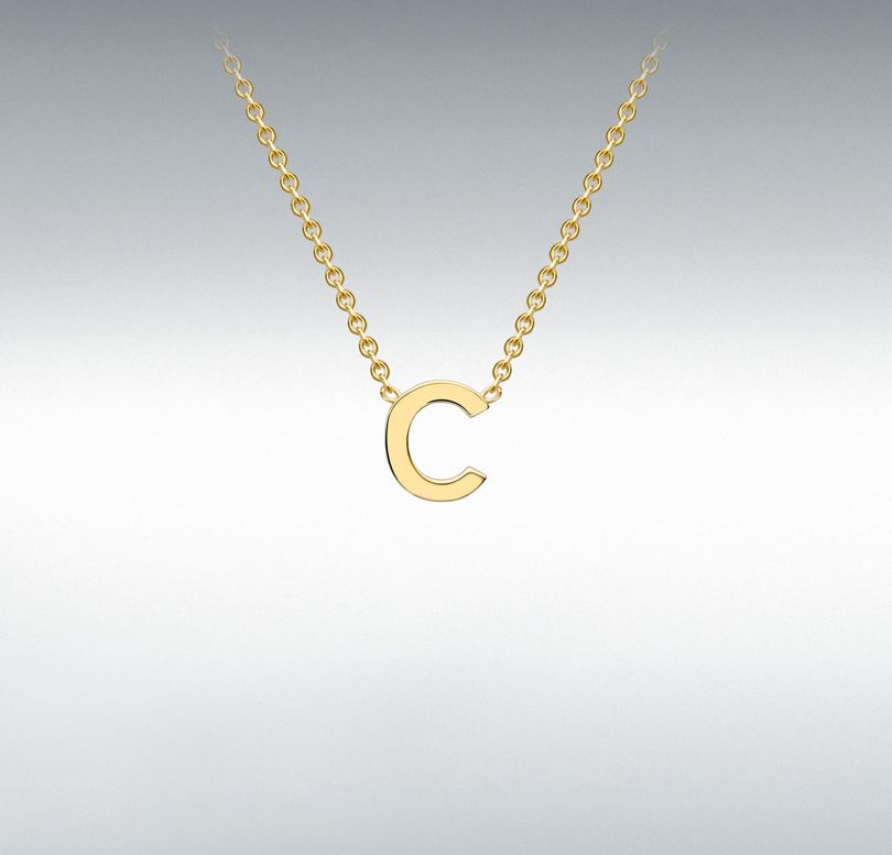 9ct Yellow Gold Initial C Necklace