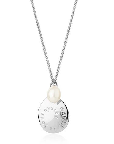 Silver The World Is Your Oyster Necklace