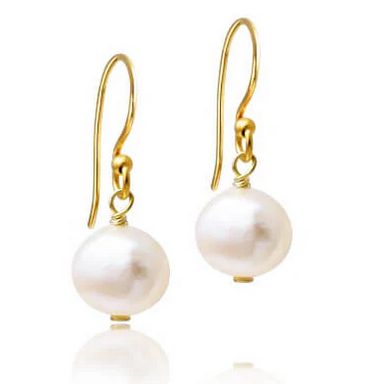 Silver Gold Plated Essential Pearl Drop Earrings