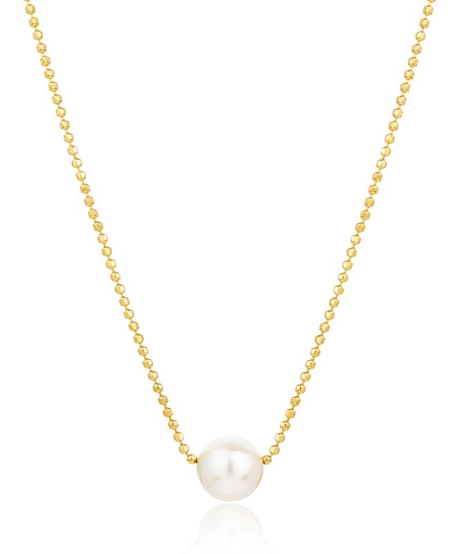 Silver Gold Plated Essential Pearl Necklace