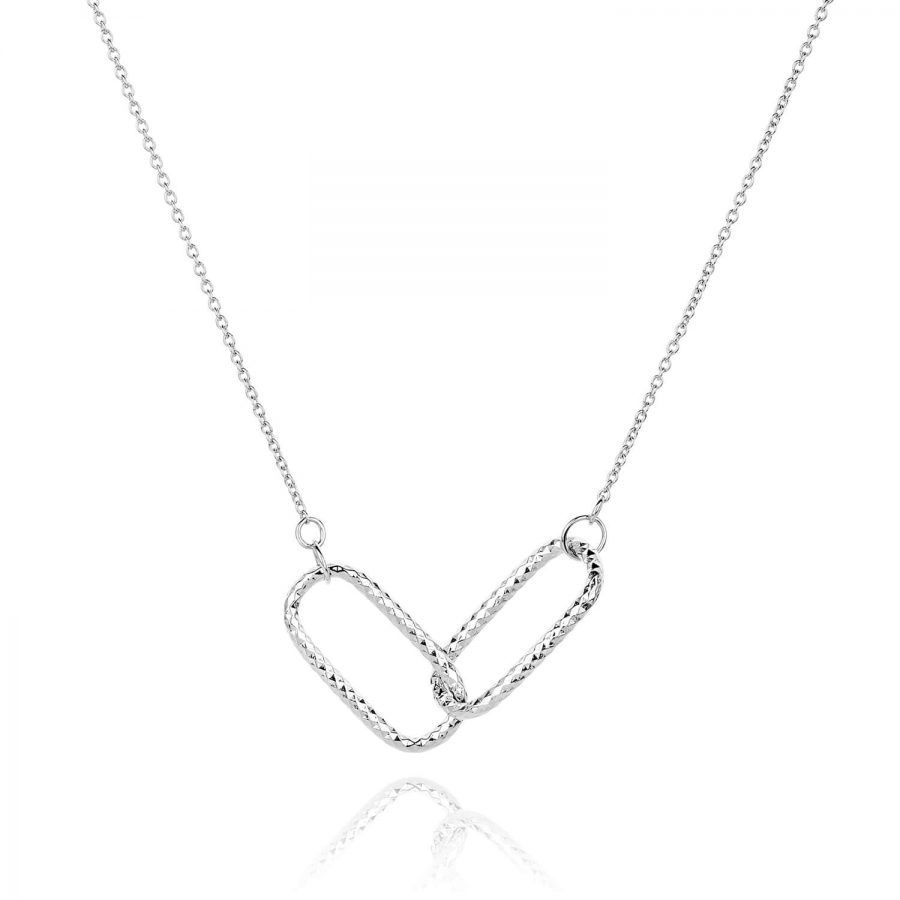 Silver Double Helix Choker Necklace